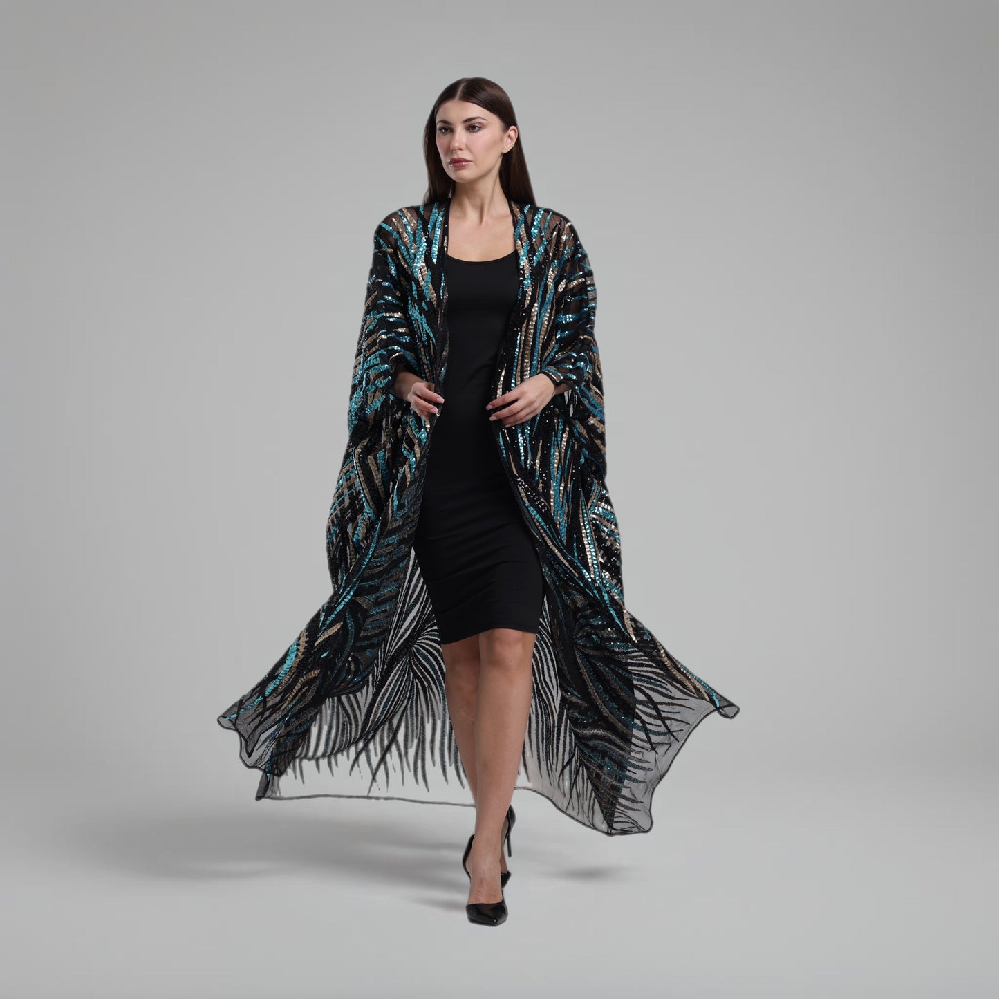 LA REINE - Tulle & sequin abaya