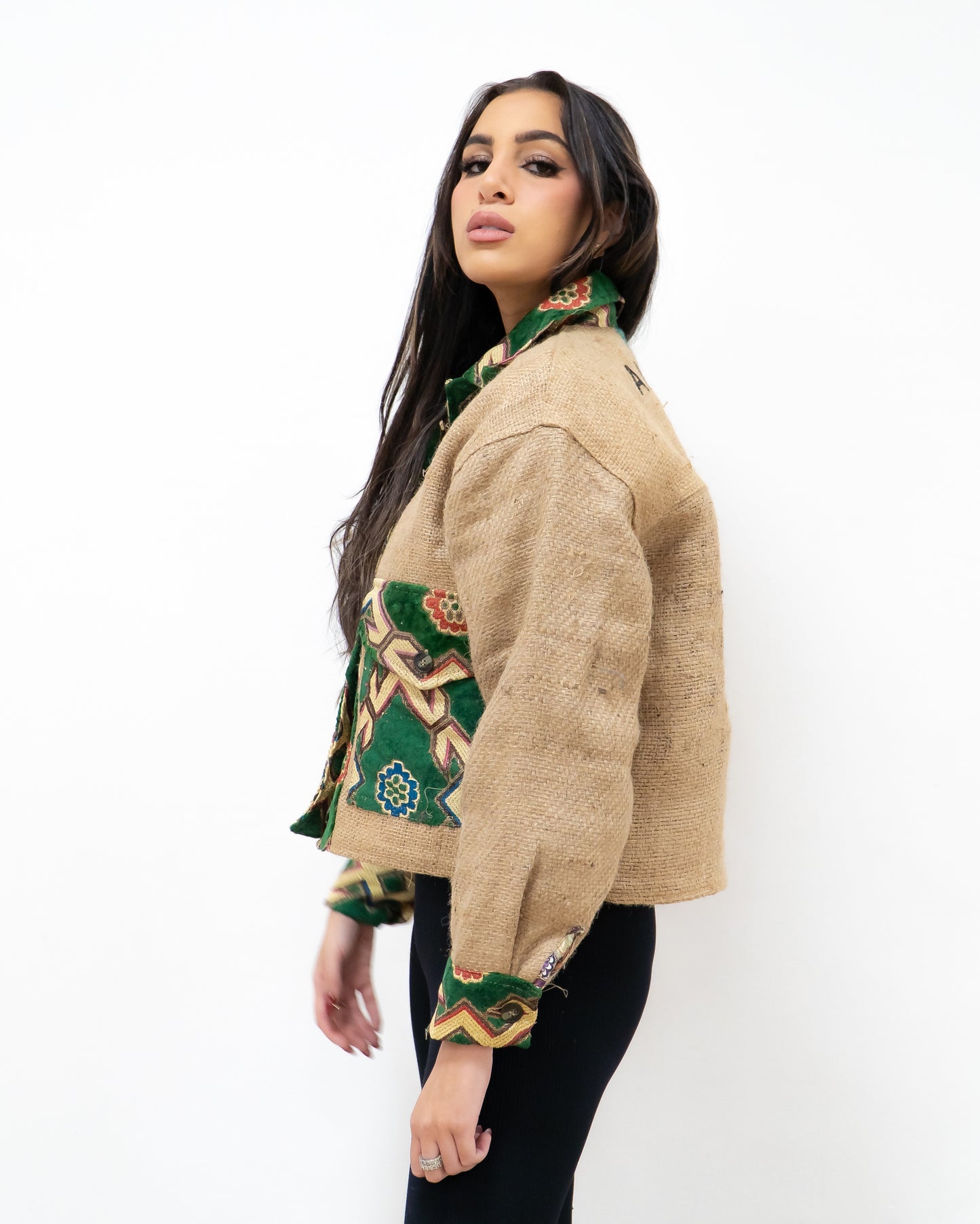 ANOURI - Crop Burlap Jacket