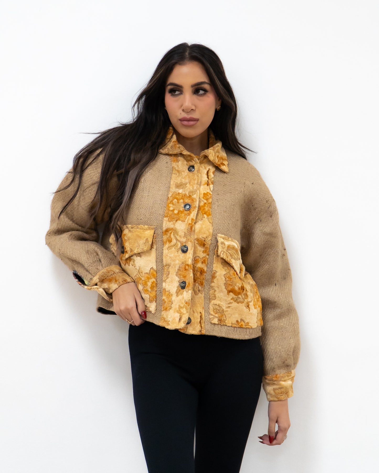 ANOURI - Crop Burlap Jacket