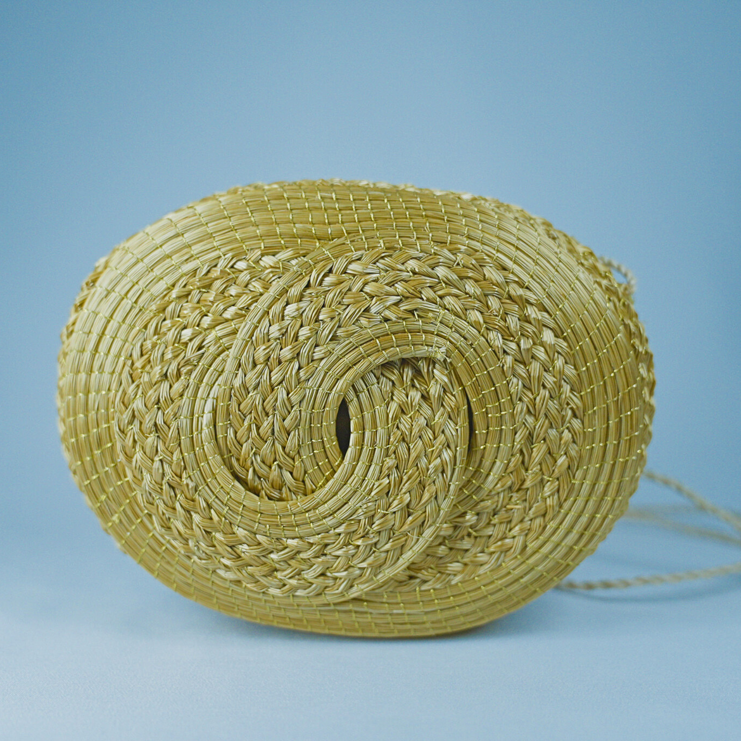 TREASURES OF BRAZIL - Handcrafted Natural Golden Grass Bag