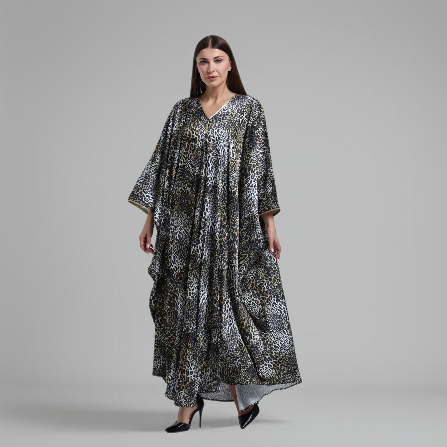 LA REINE - Printed silk kaftan