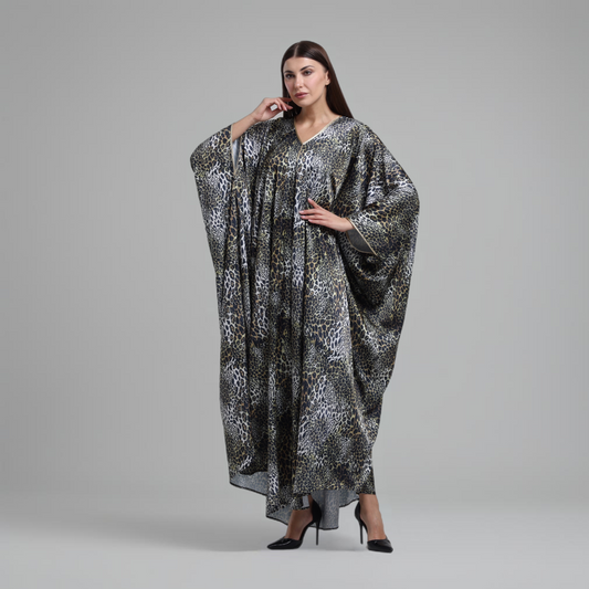 LA REINE - Printed silk kaftan