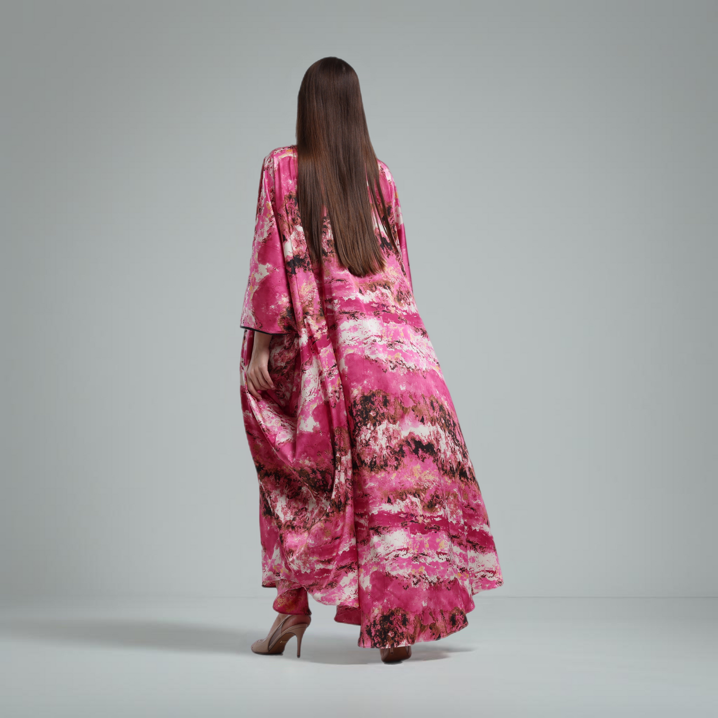 LA REINE - Printed silk kaftan