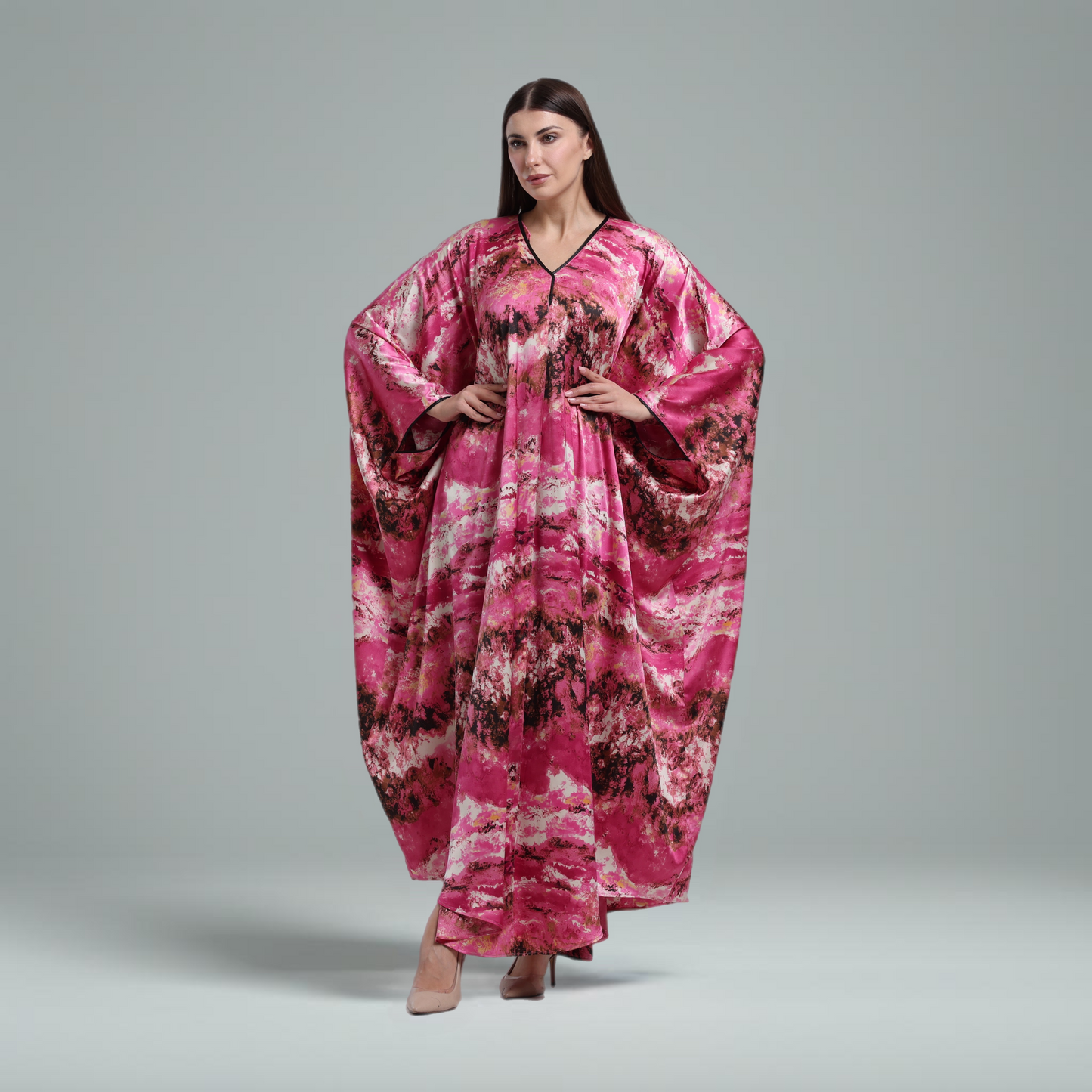 LA REINE - Printed silk kaftan