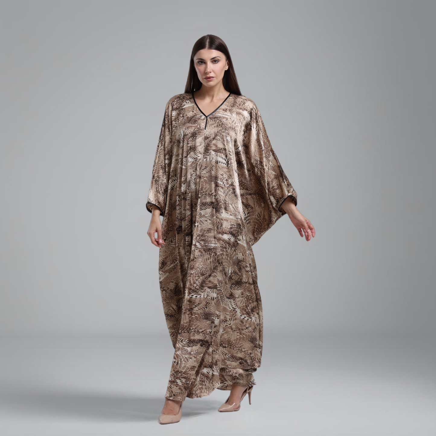 LA REINE - Printed silk kaftan