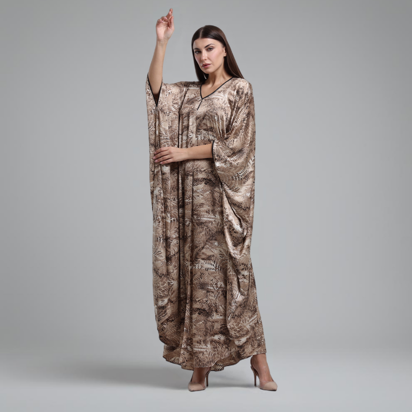 LA REINE - Printed silk kaftan