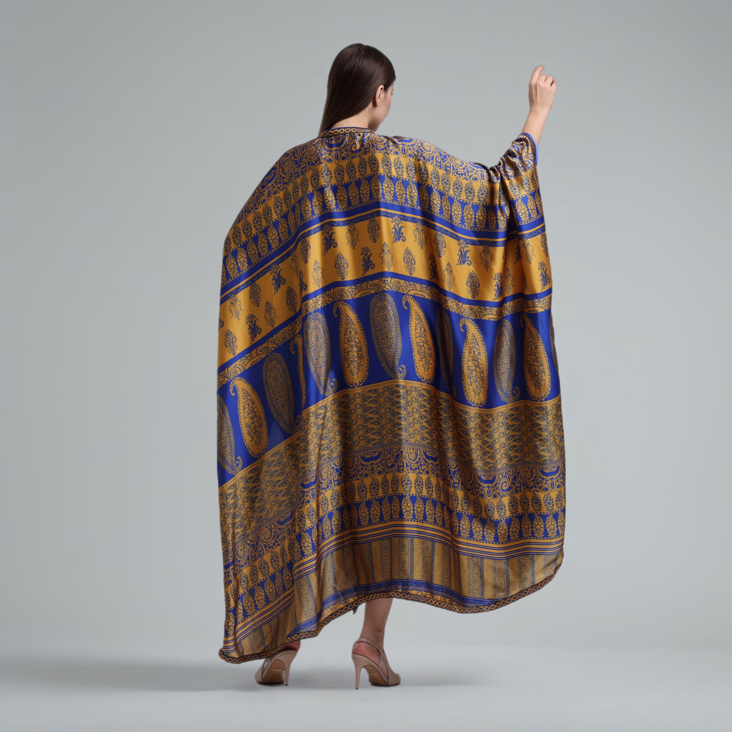 LA REINE - Printed silk kaftan