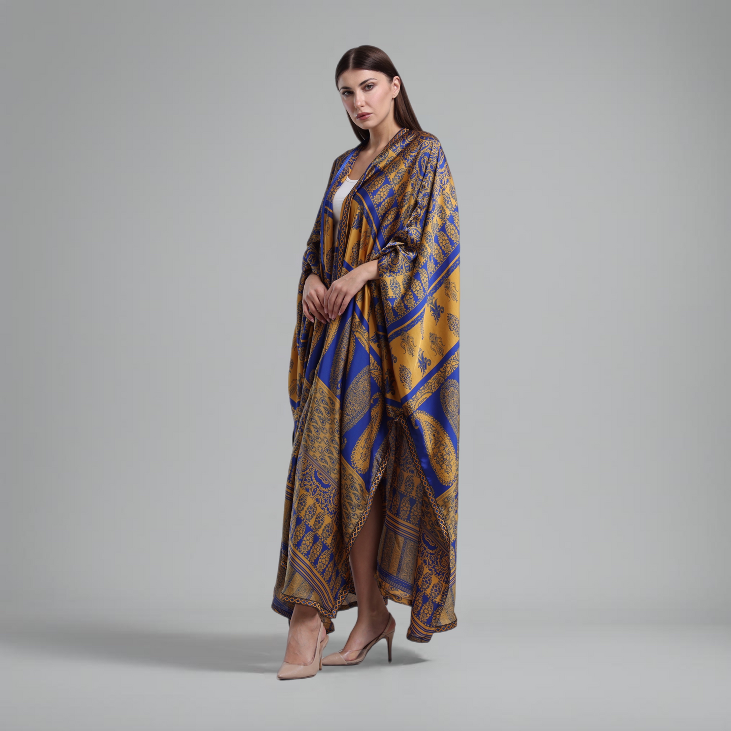 LA REINE - Printed silk kaftan