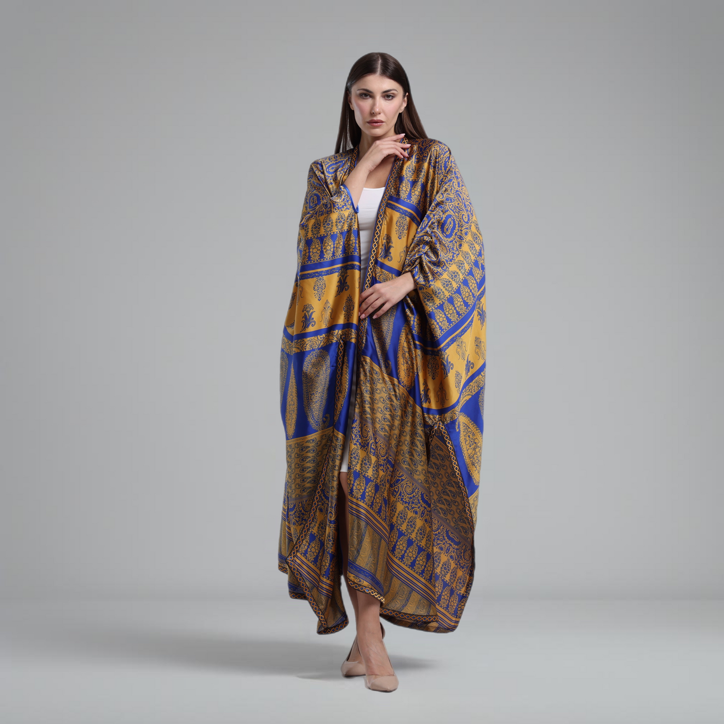 LA REINE - Printed silk kaftan