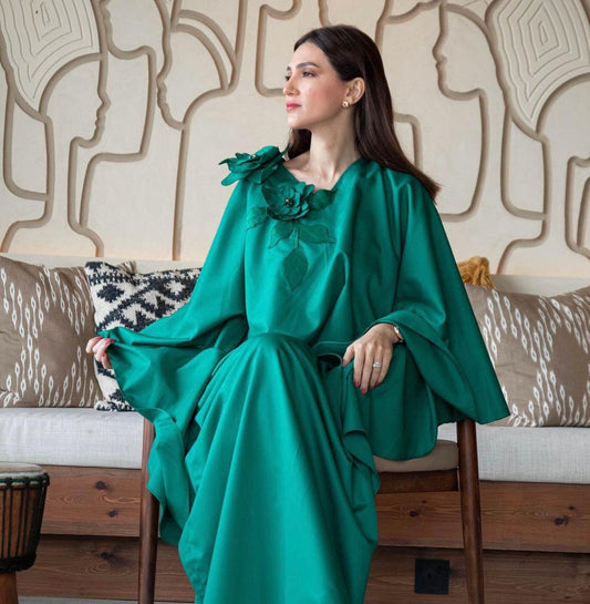 DALSH DESIGNS - Green Cotton kaftan