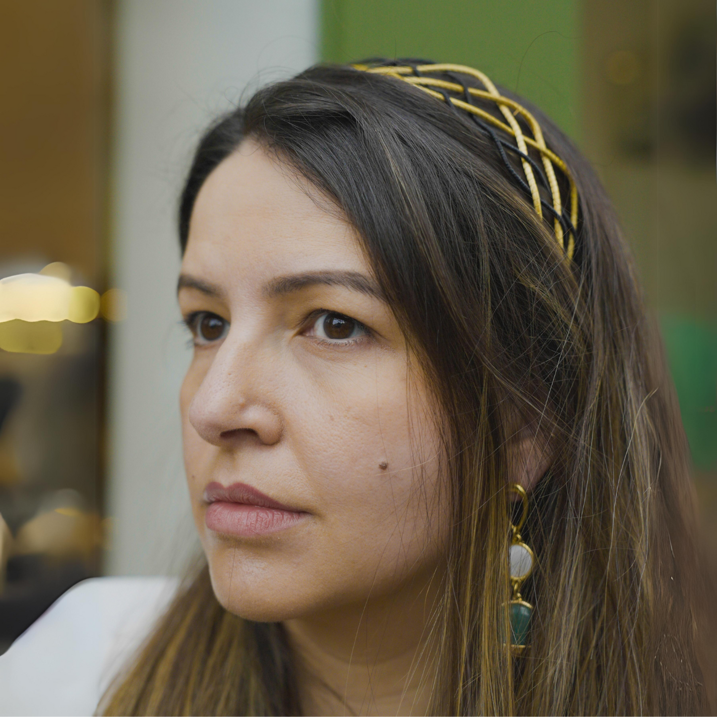 TREASURES OF BRAZIL - Handcrafted Natural Golden Grass Hairband