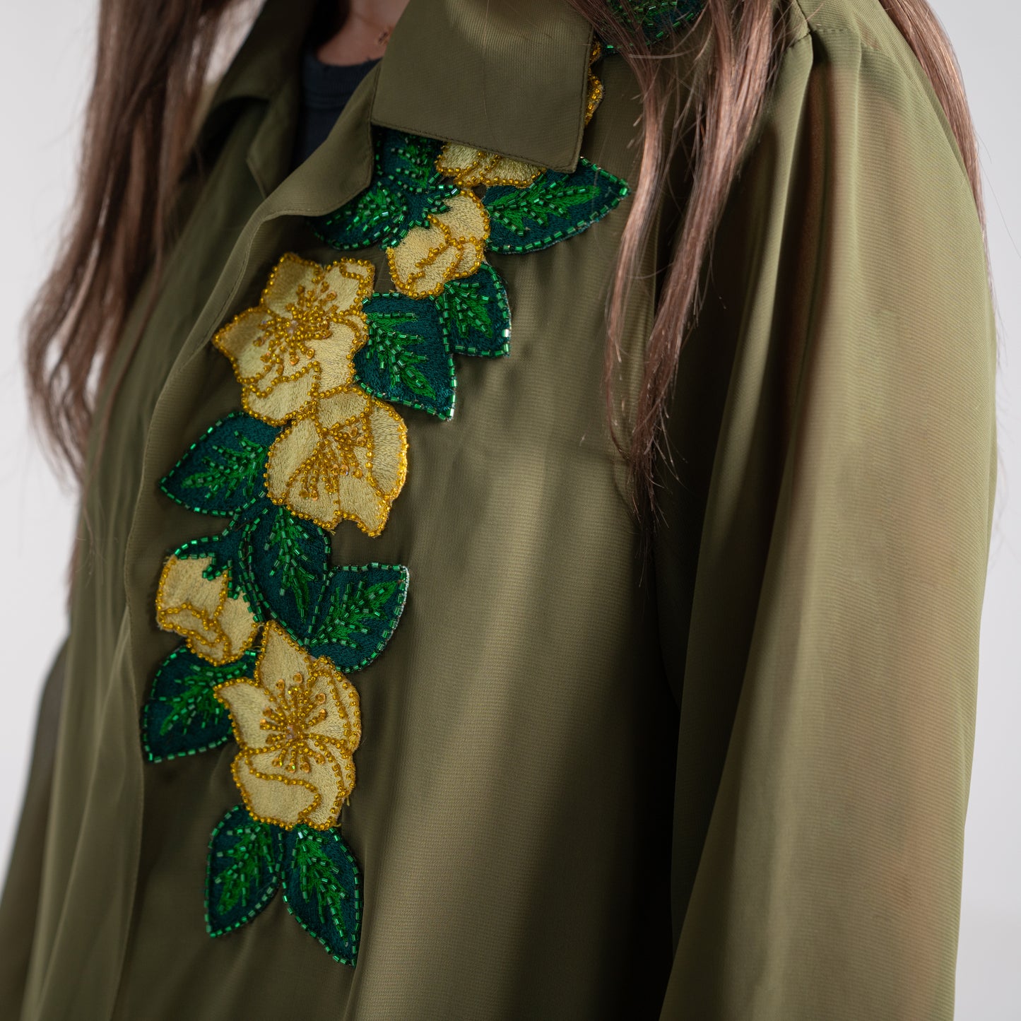 NOBLESSE - Chiffon embroidered kimono