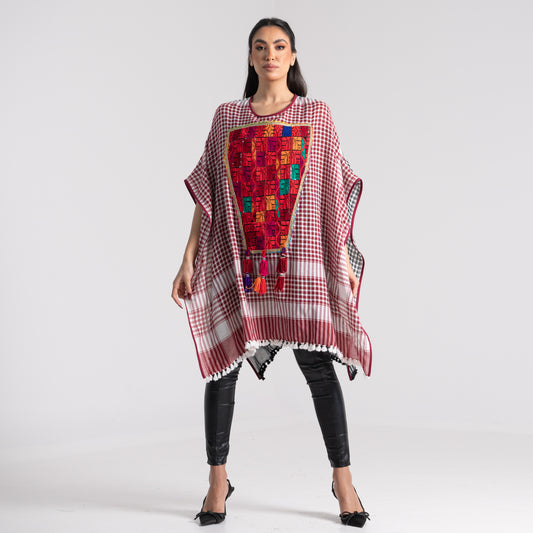 LA REINE - Shmagh embroidered poncho