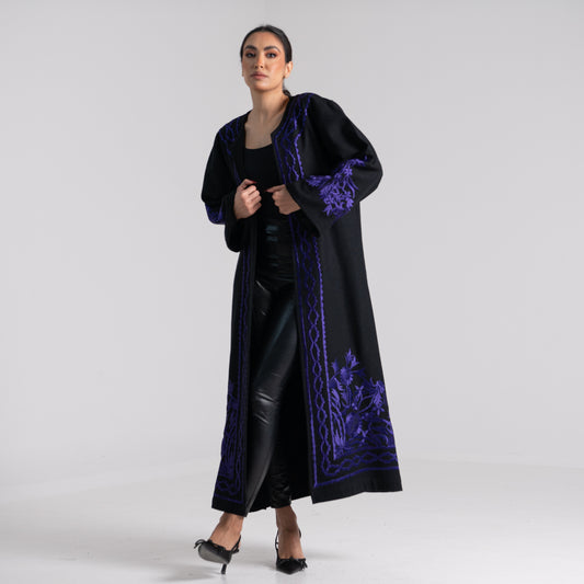 LA REINE - Embroidered wool coat