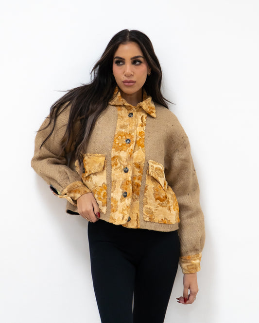 ANOURI - Crop Burlap Jacket