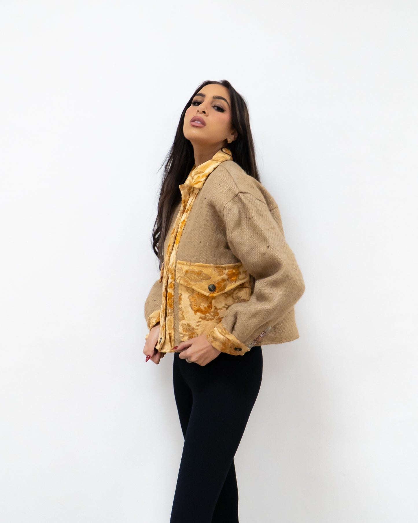 ANOURI - Crop Burlap Jacket