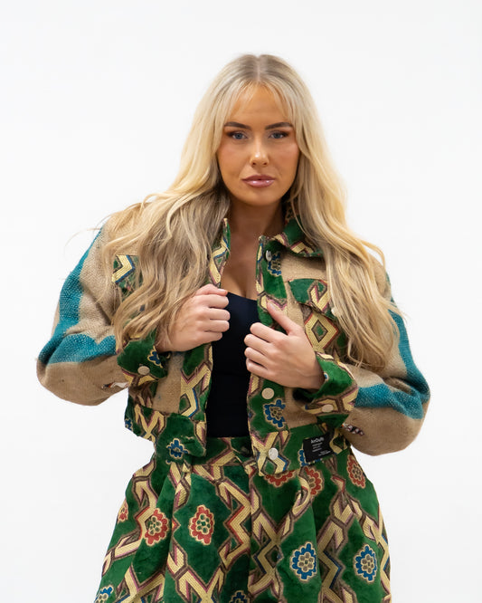 ANOURI - Crop Burlap Jacket