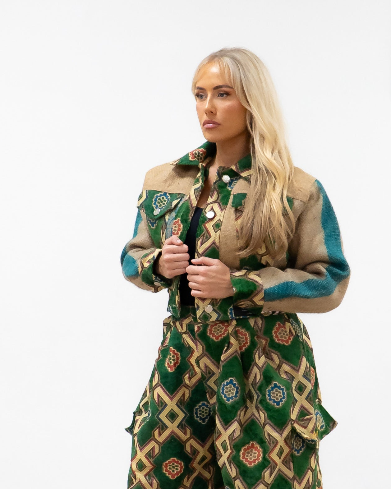 ANOURI - Crop Burlap Jacket