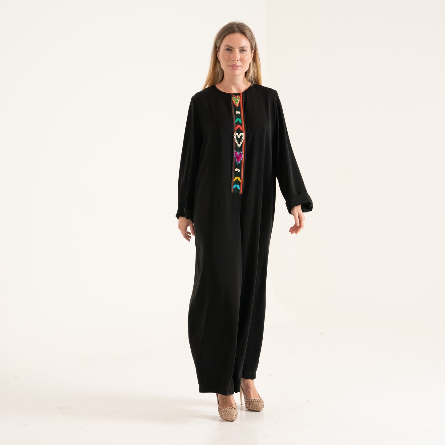 DALSH DESIGNS - Embroidered black jumpsuit