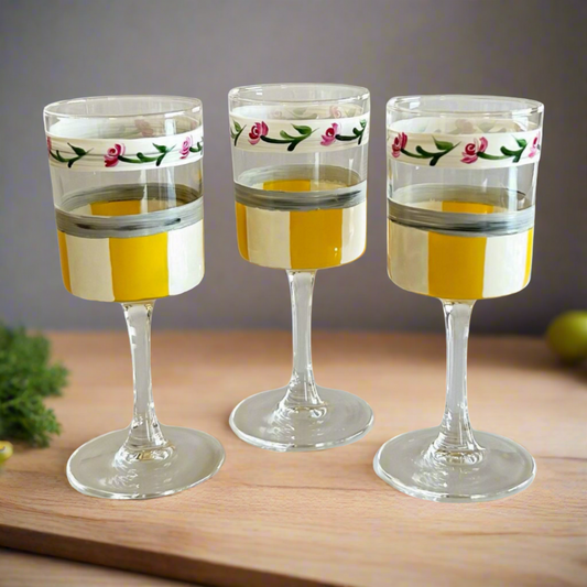 SCARLET BOUTIQUE - Hand-painted long stem glasses (Sold by piece)