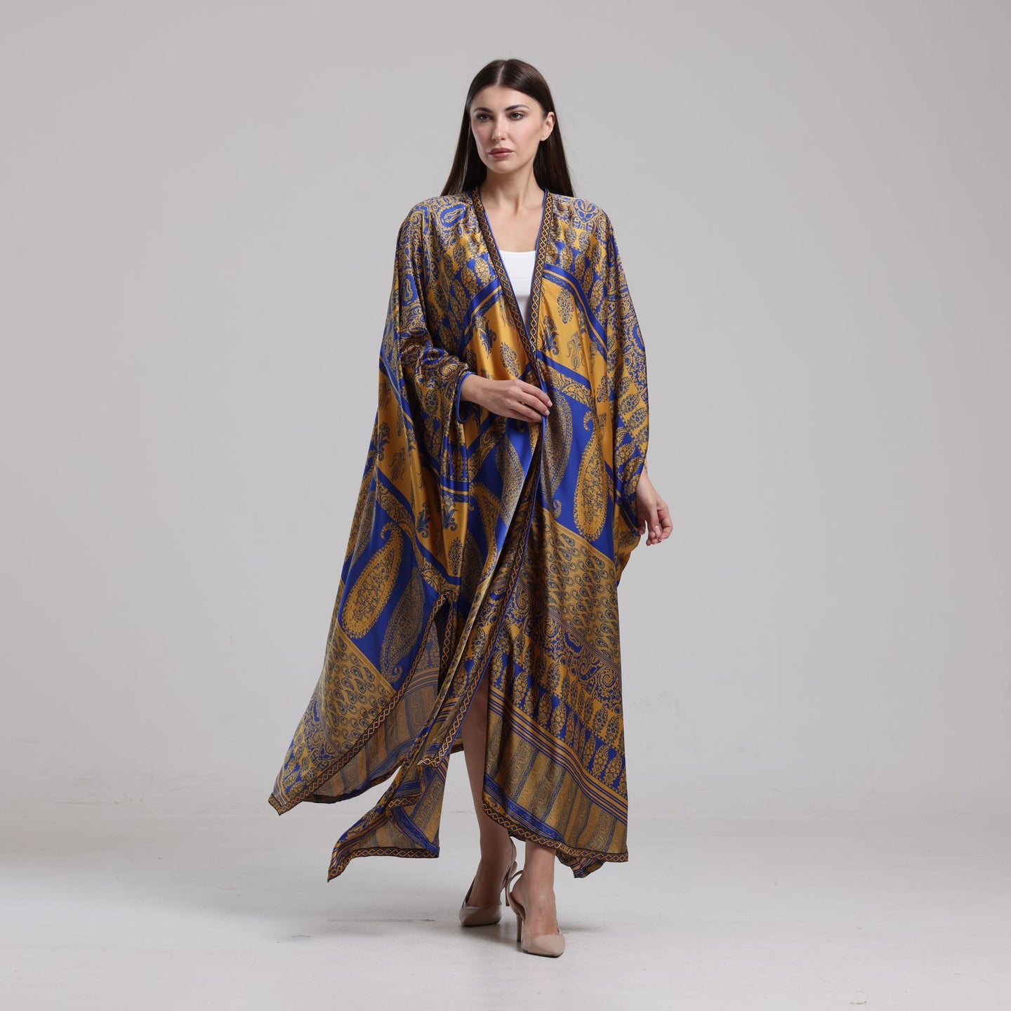 LA REINE - Printed silk kaftan