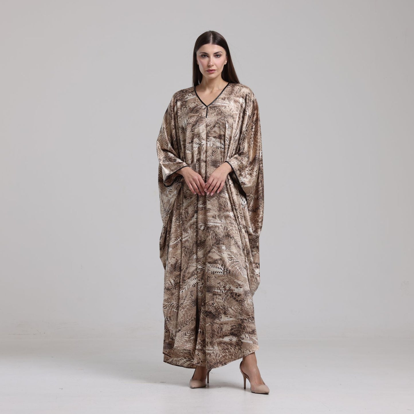 LA REINE - Printed silk kaftan