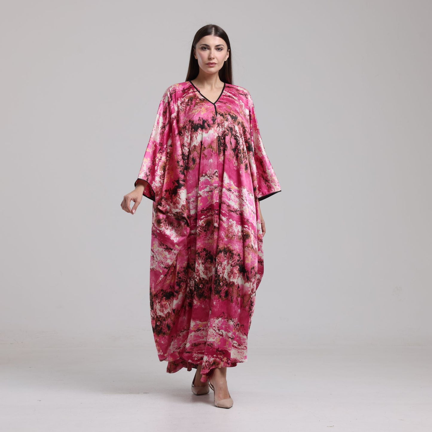 LA REINE - Printed silk kaftan