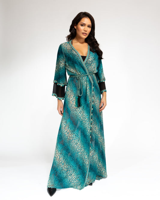 YARAKECH - Chiffon wrap belted dress