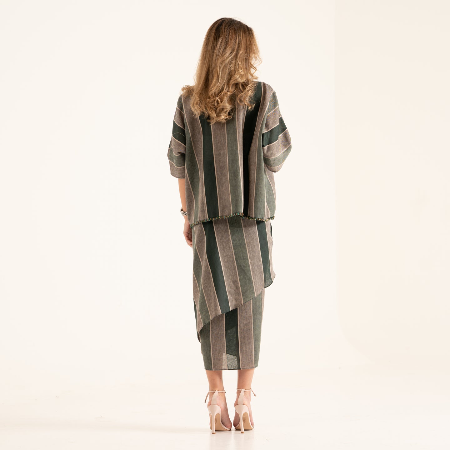 DALSH DESIGNS - Two-piece linen jacket and wrap skirt set