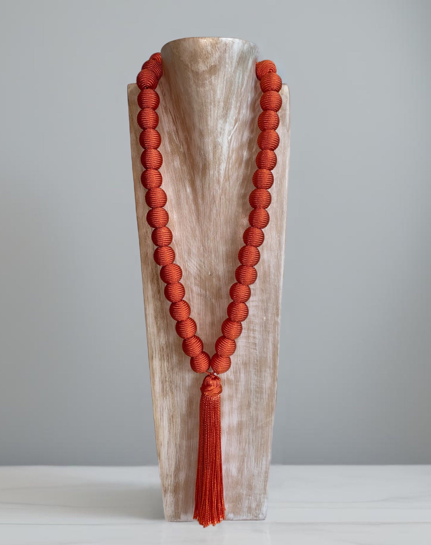 Lavish - Orange Moroccan Woven Necklace