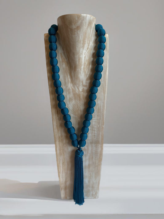 Lavish - Turquoise Moroccan Woven Necklace