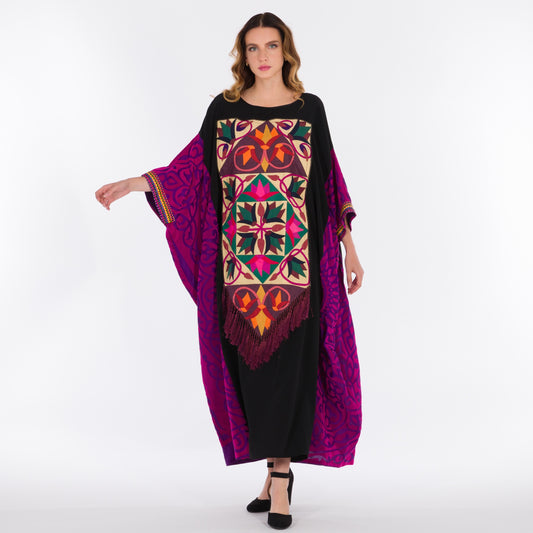 LA REINE - Shalky patchwork kaftan