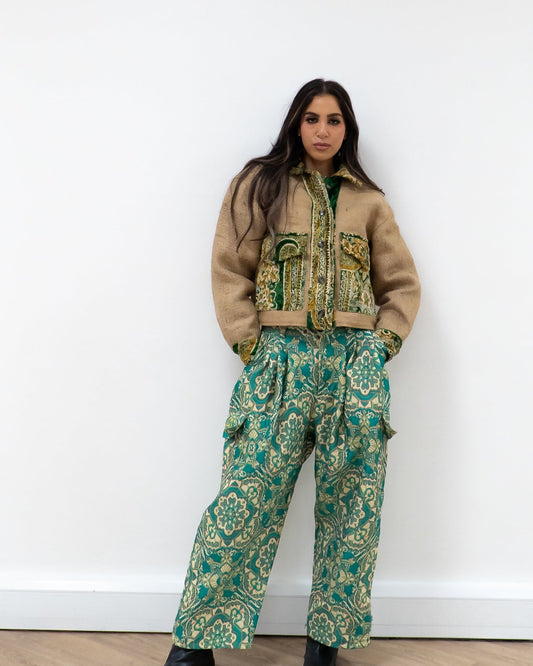 ANOURI - Unisex Turquoise Carpet Trousers