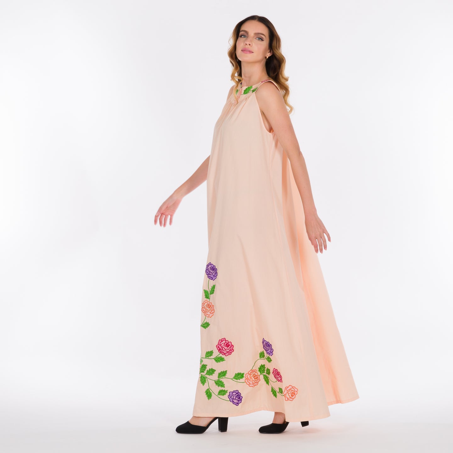 NOBLESSE - Cotton embroidered dress