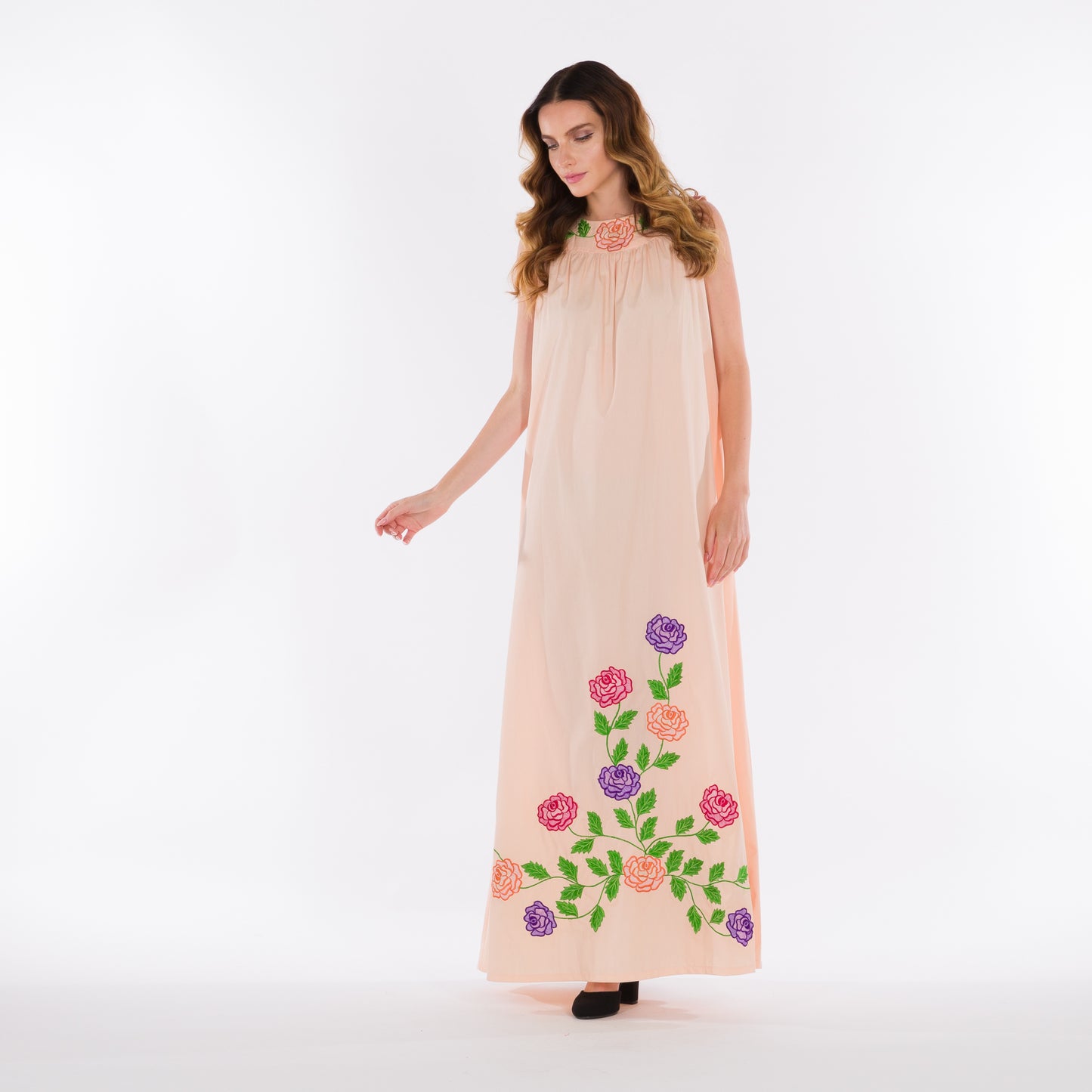 NOBLESSE - Cotton embroidered dress