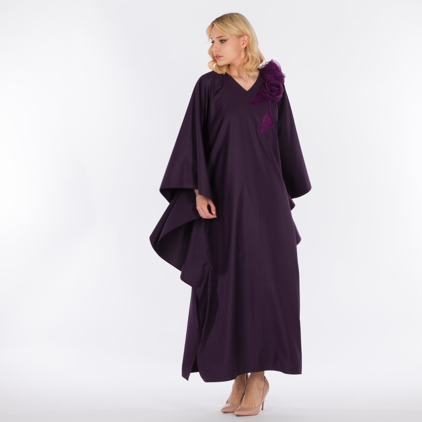 DALSH DESIGNS – Dark Purple Cotton kaftan