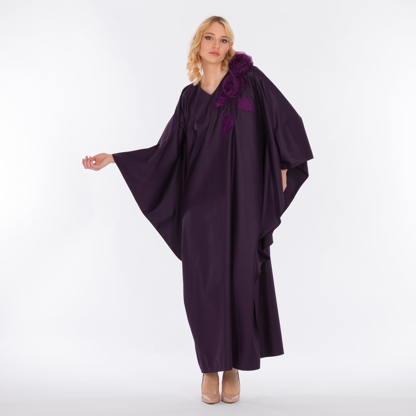 DALSH DESIGNS – Dark Purple Cotton kaftan