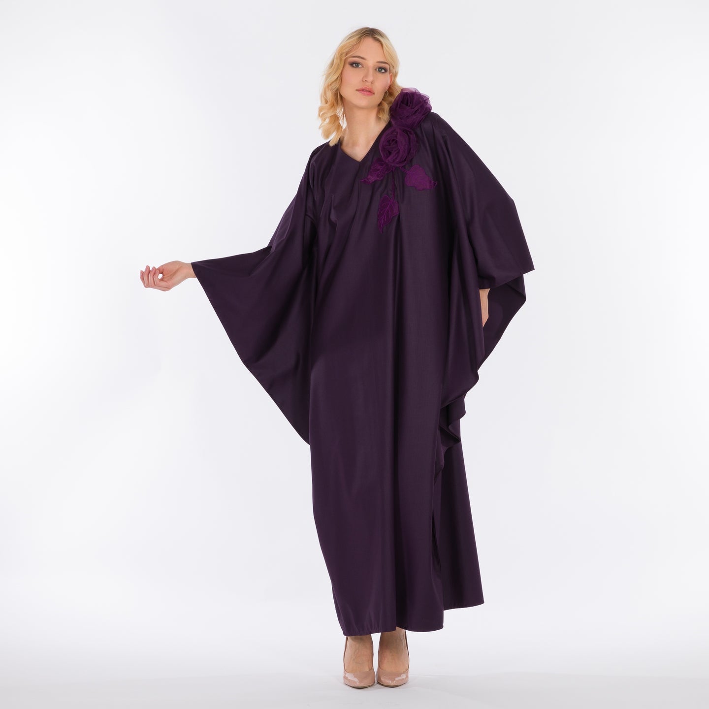 DALSH DESIGNS – Dark Purple Cotton kaftan