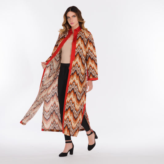 YARAKECH - Maxi chevron linen jacket