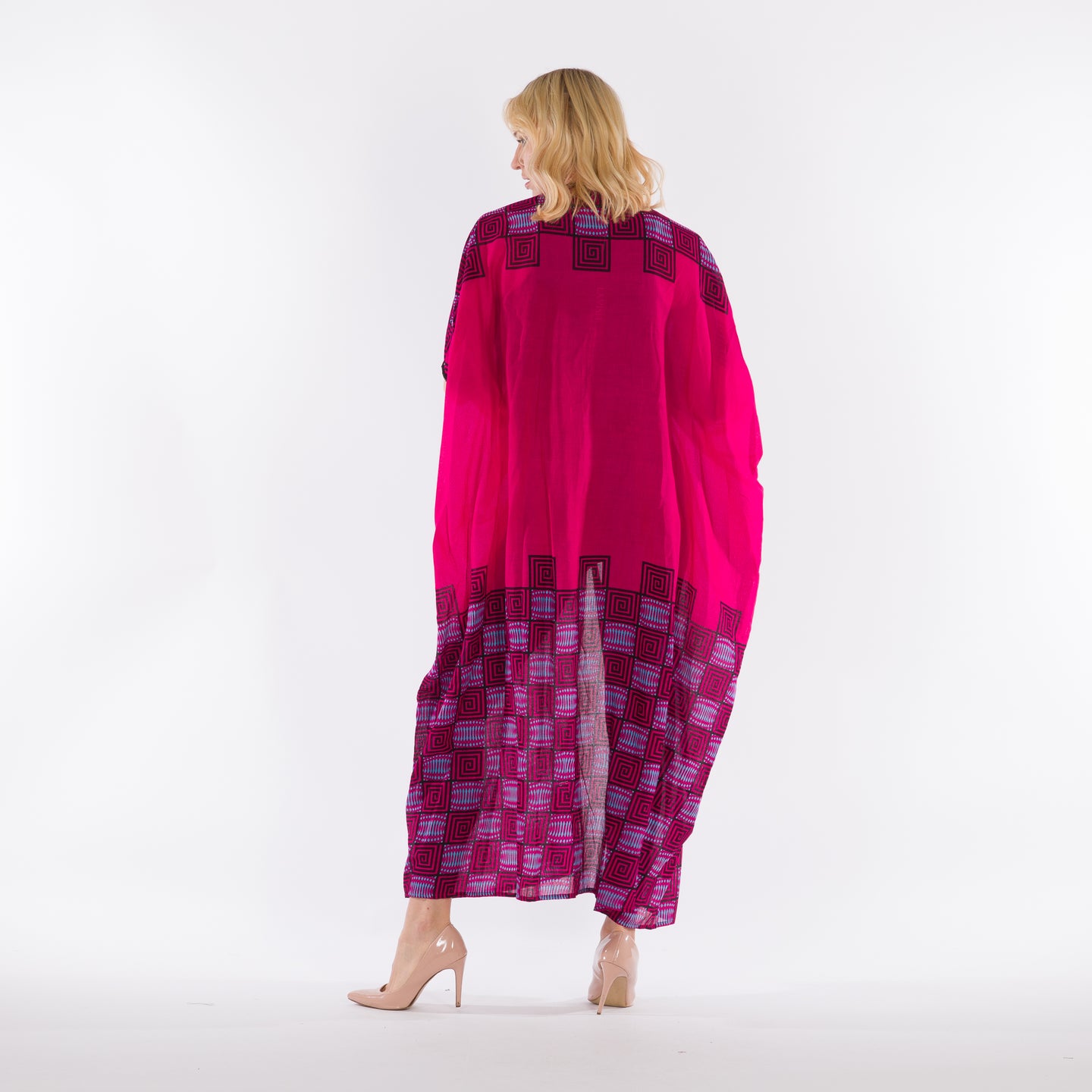 NOBLESSE - Fuchsia cape kimono