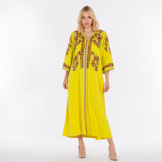 YARAKECH - Crepè kaftan with sfifa details