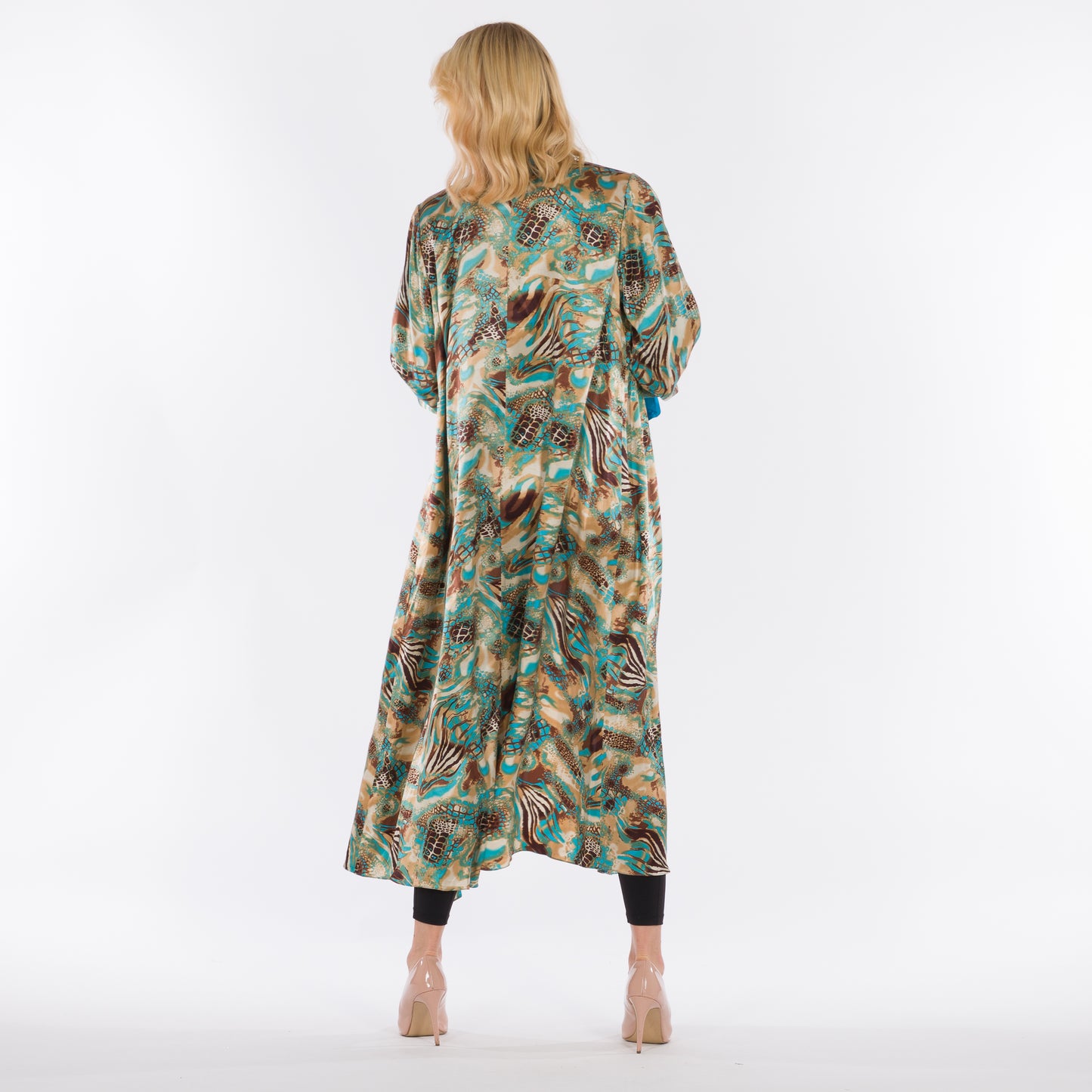 NOBLESSE - Printed satin kimono