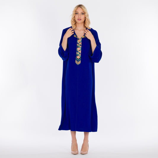 YARAKECH - Blue crepè kaftan