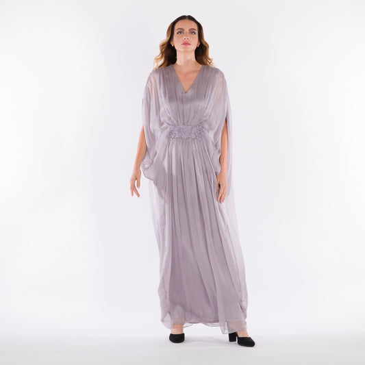 NOBLESSE - Silk chiffon batwing kaftan