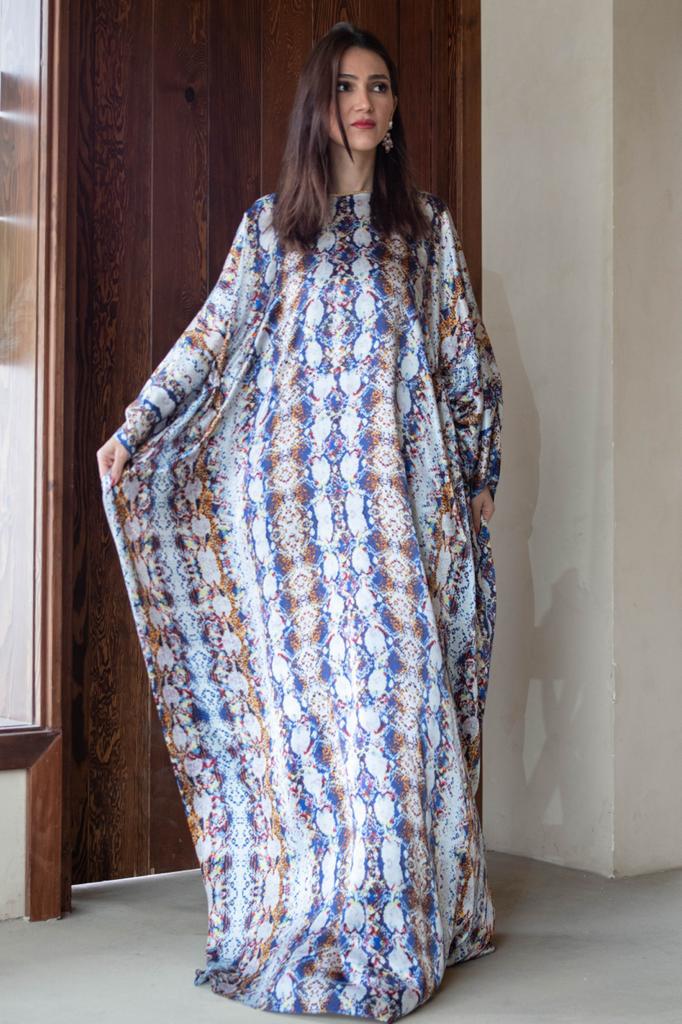 DALSH DESIGNS - Printed silk kaftan